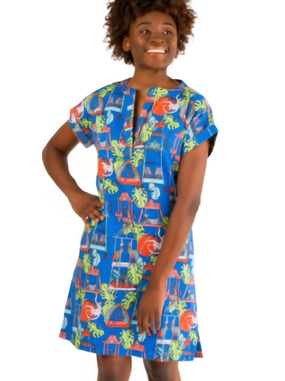 Jayne's Studio (Women's M) 100% Cotton Menagerie Luxe Sateen Full Pajama Shirt